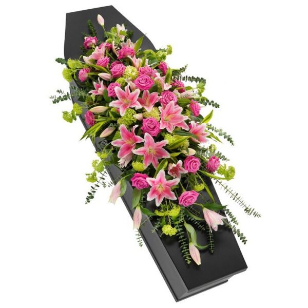 Rose & Lily Coffin Spray